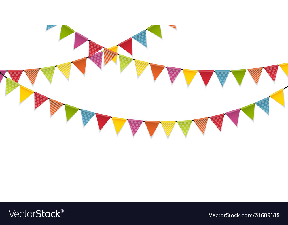 Party Background With Flags Royalty Free Vector Image