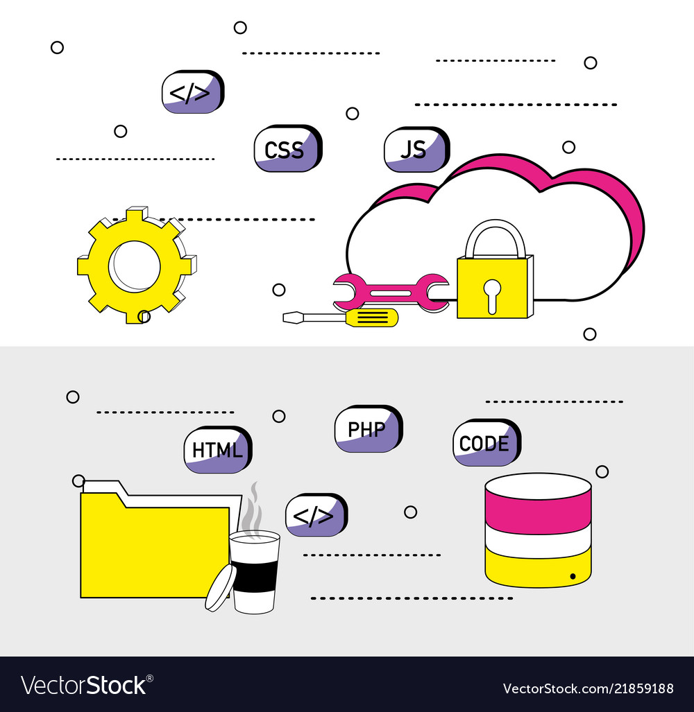 Programmierkonzept Vector Image Programmierkonzept