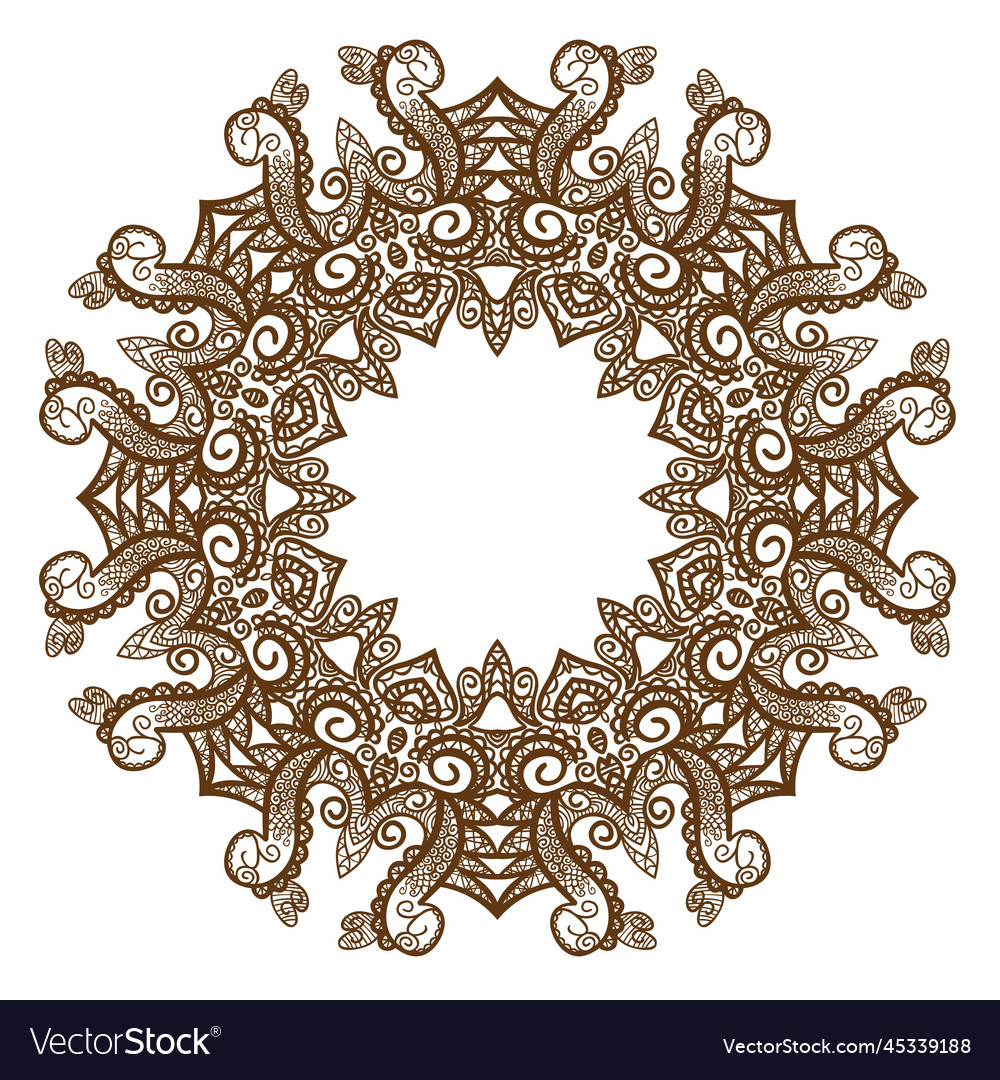 Round pattern circular ornament design element