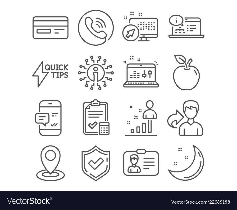 Stats location and quickstart guide icons