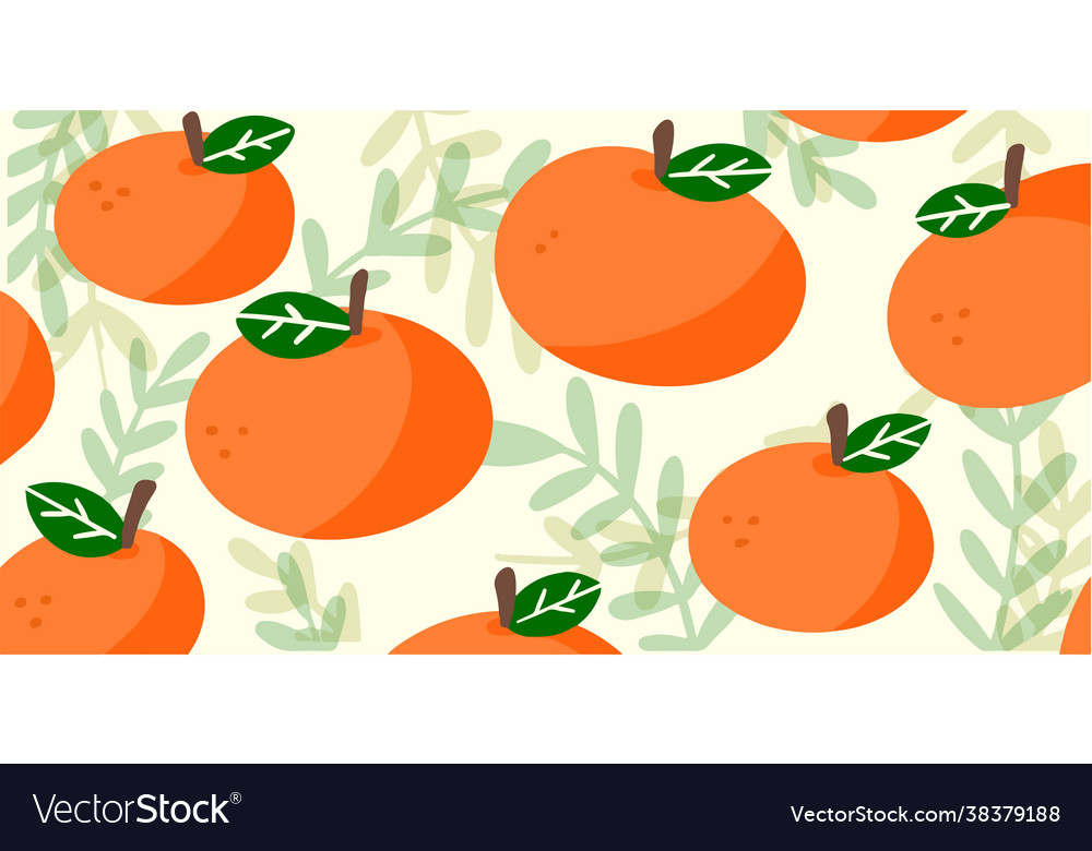 Sweet and random oranges background doodle pattern