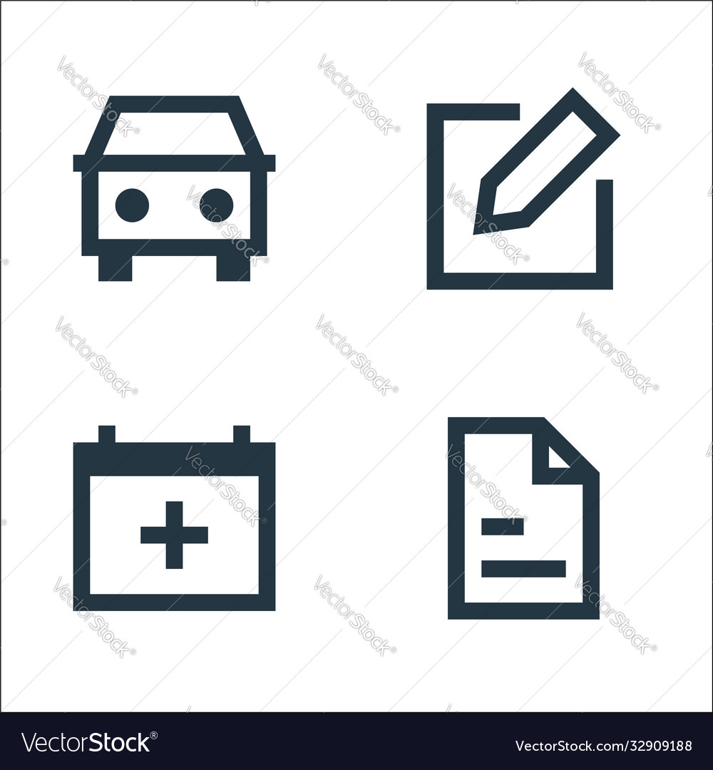 Benutzeroberfläche Linie Icons lineare eingestellte Qualität