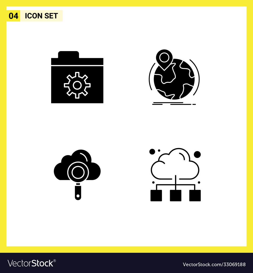 User interface pack 4 basic solid glyphs