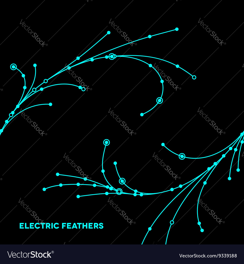 Wire grid feathers made of connected dots