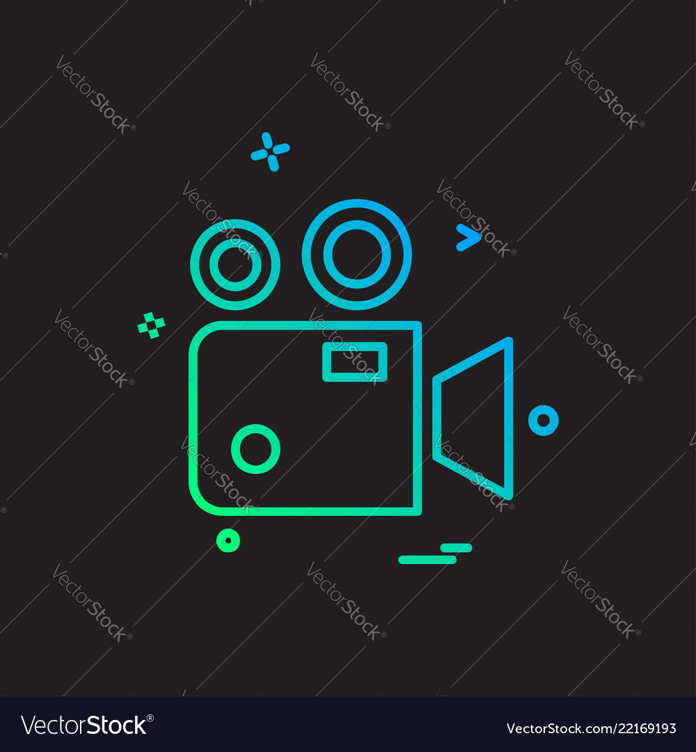 Camcoder icon design Vector Image Camcoder icon design