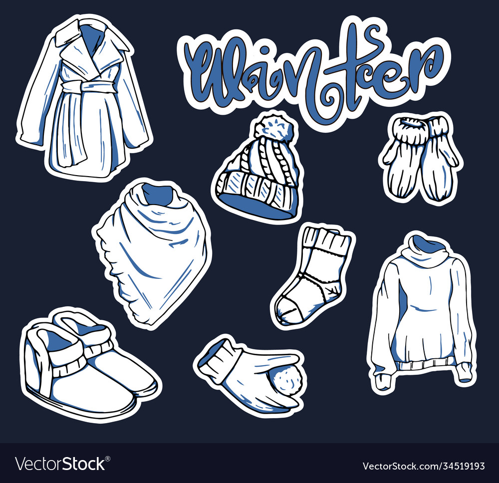 Collection winter clothes