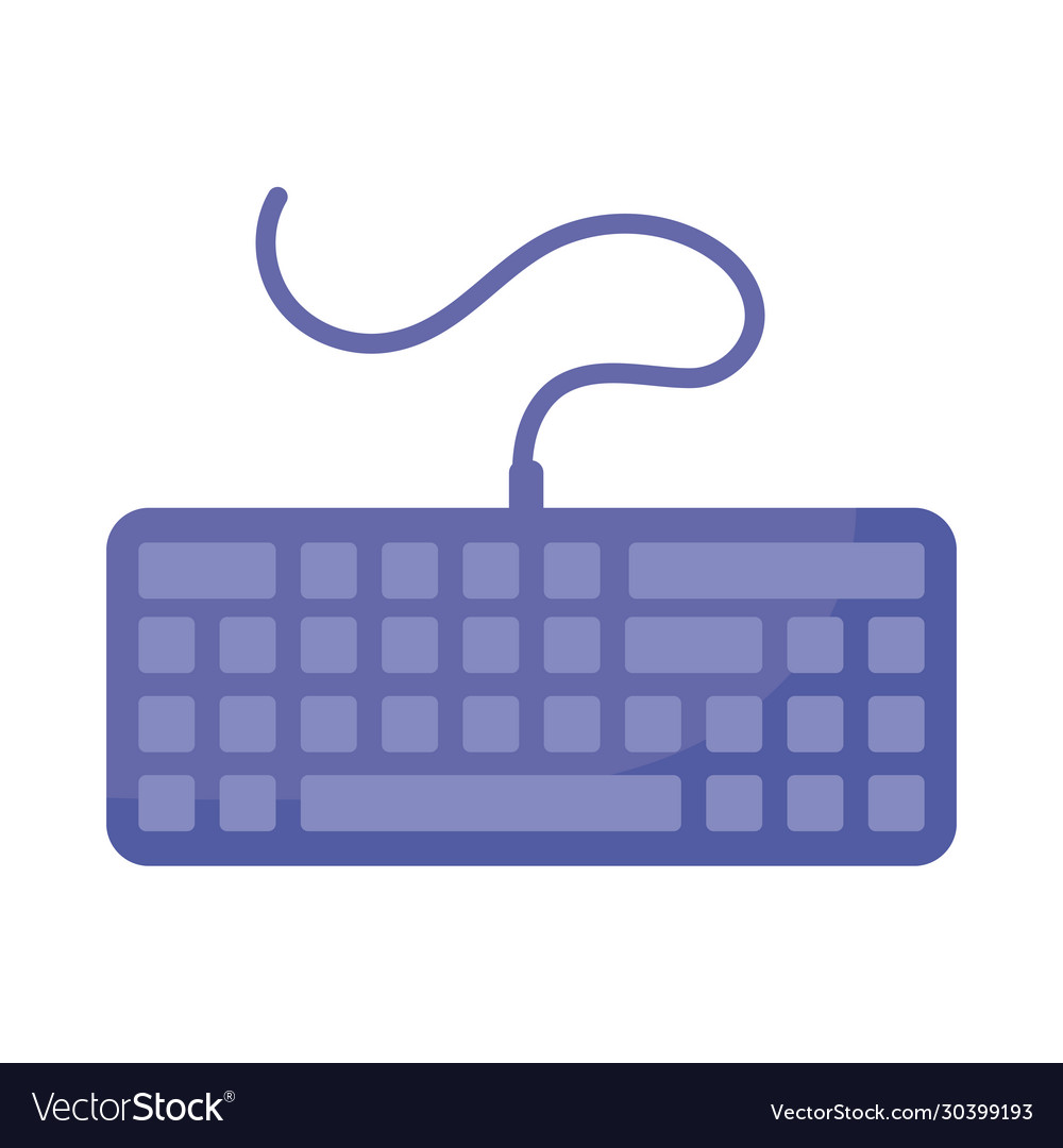 Computer keyboard on white background