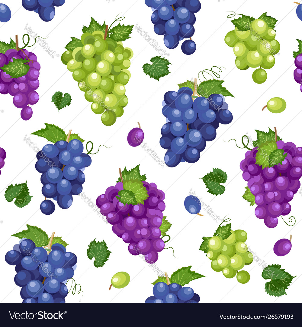 Grape Bunch Seamless Pattern