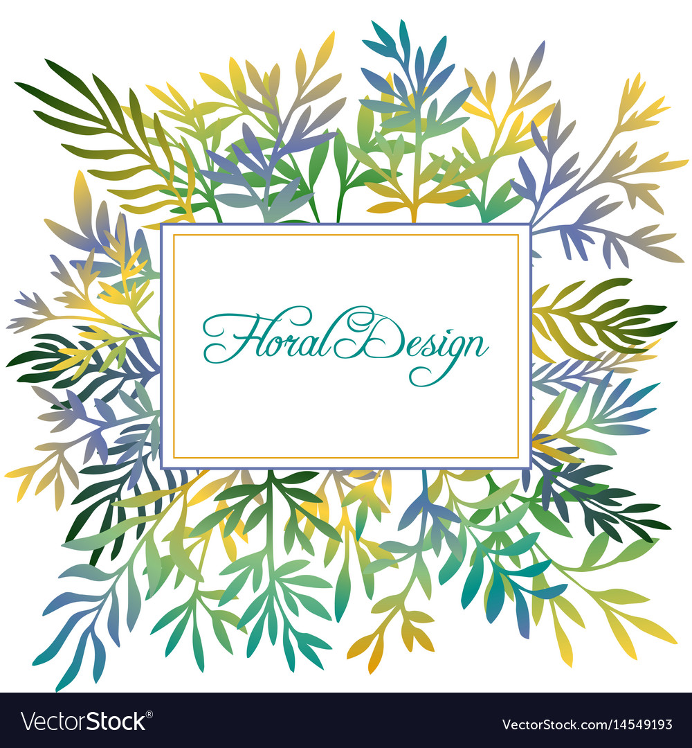 Hand drawn color floral background