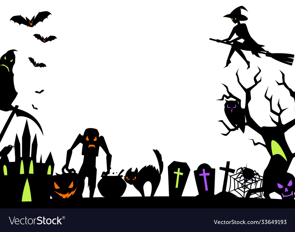 Happy halloween greeting card with celebration