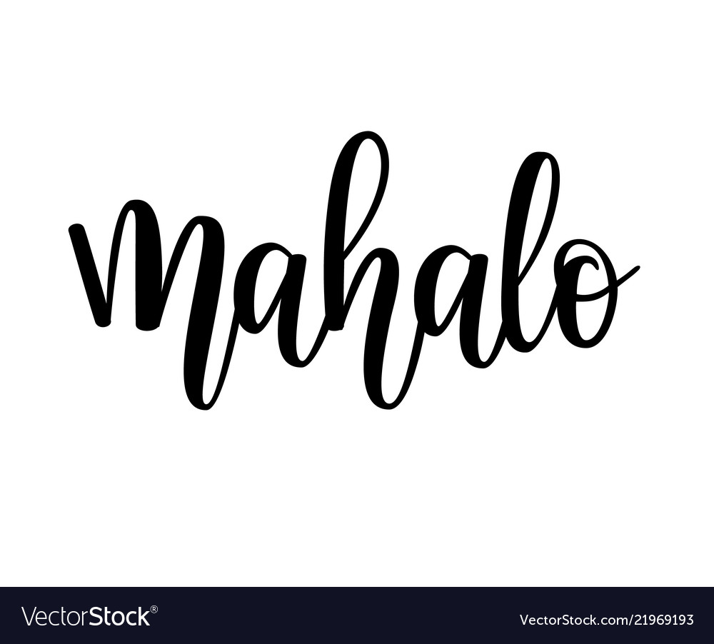 Hawaiian Aloha Lettering