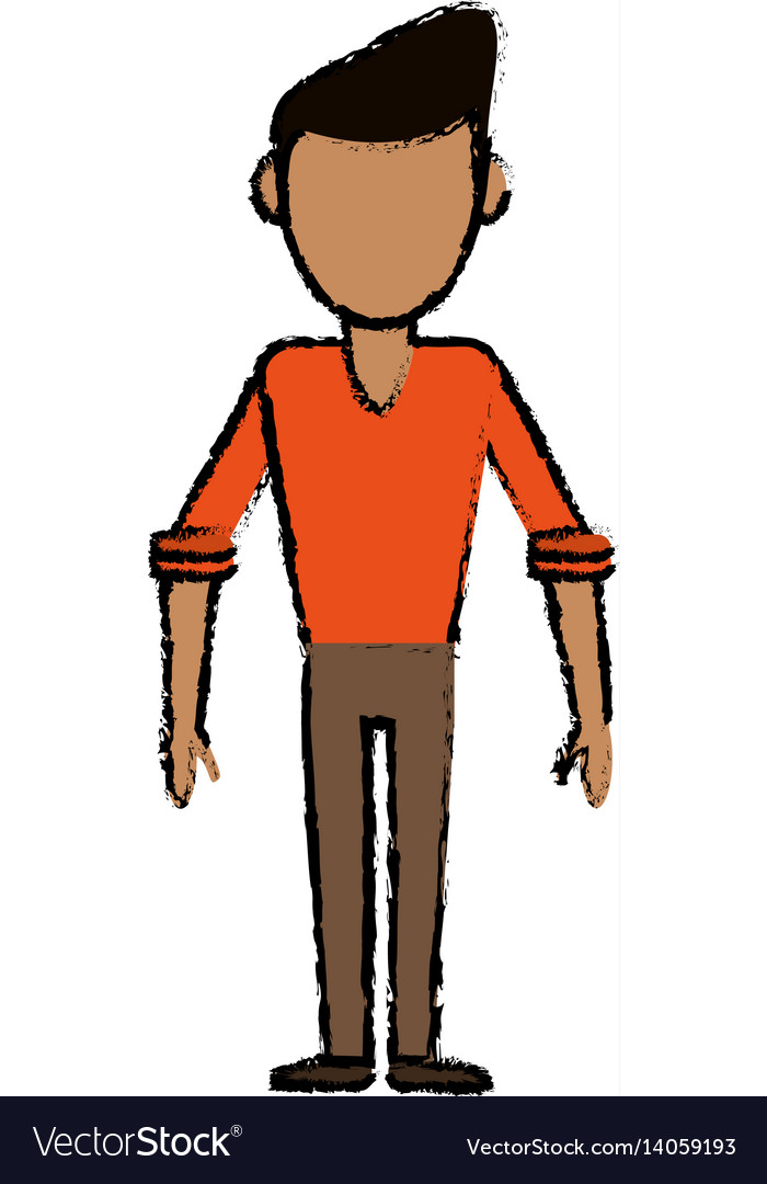 Man Faceless Male Avatar Body Image Royalty Free Vector