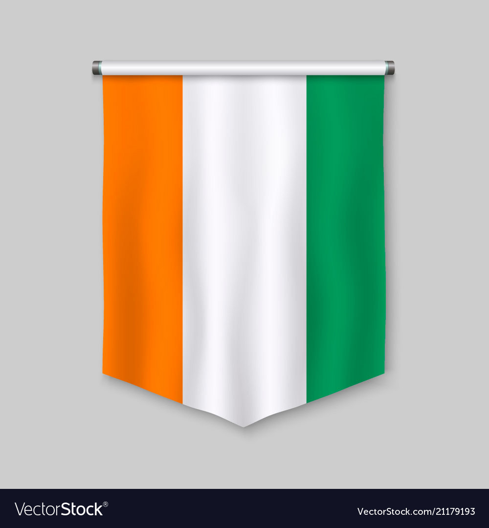 Pennant with flag