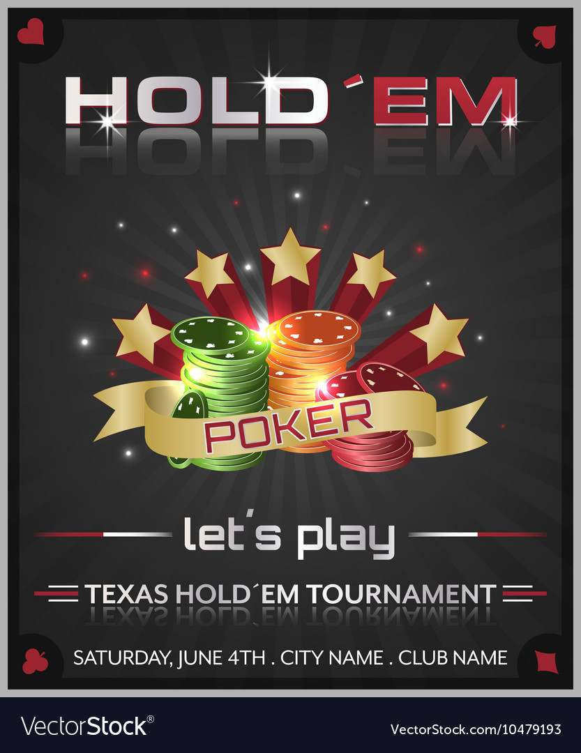Poker tournament dark background with chips