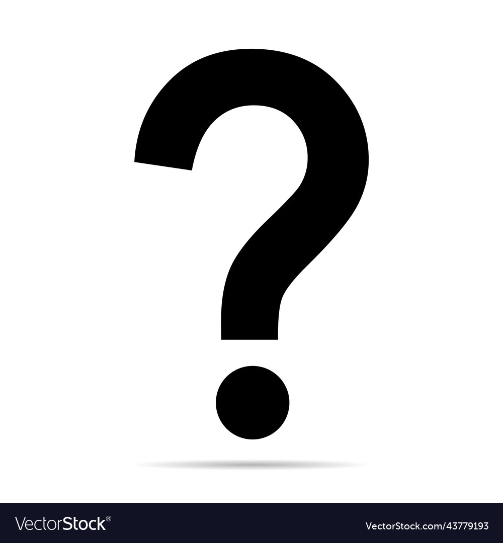 Question icon mark with shadow help or ask bubble
