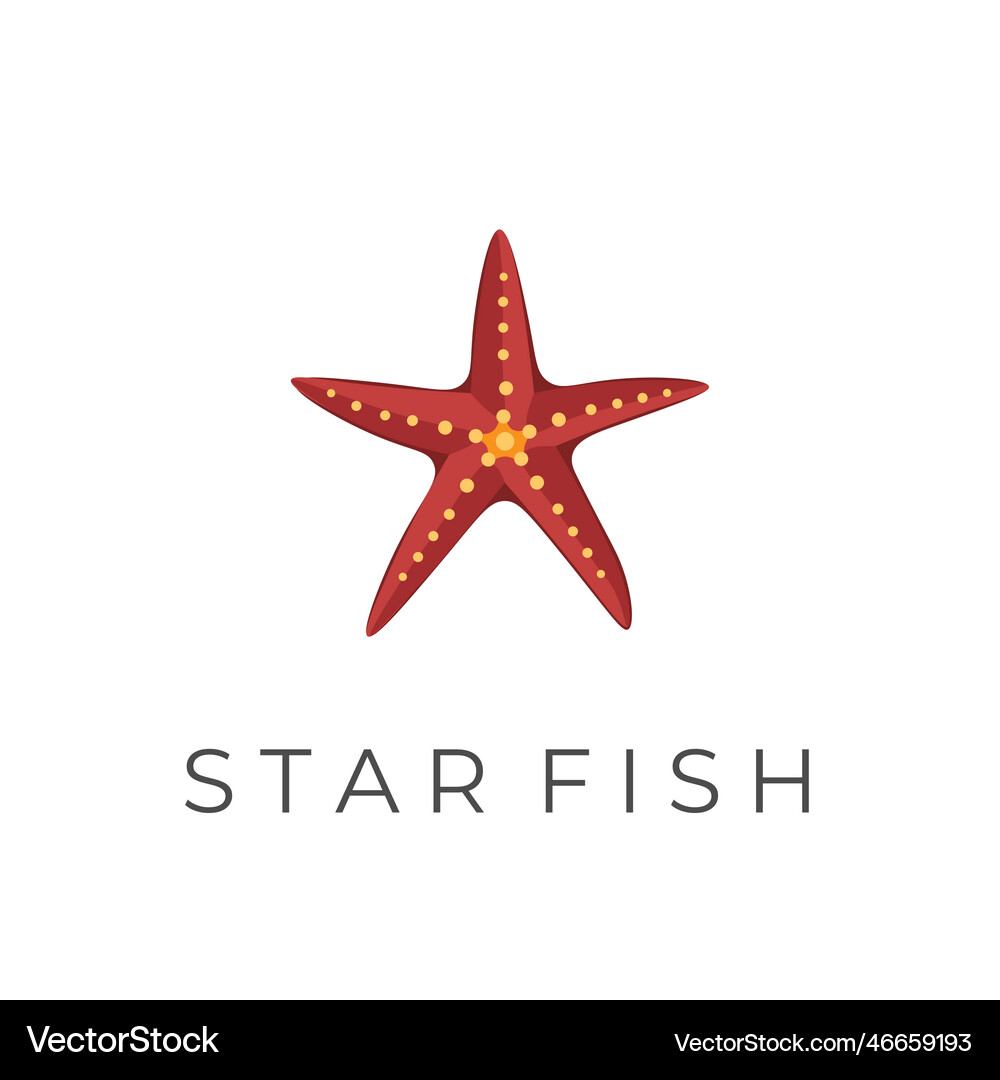 Red starfish Royalty Free Vector Image - VectorStock