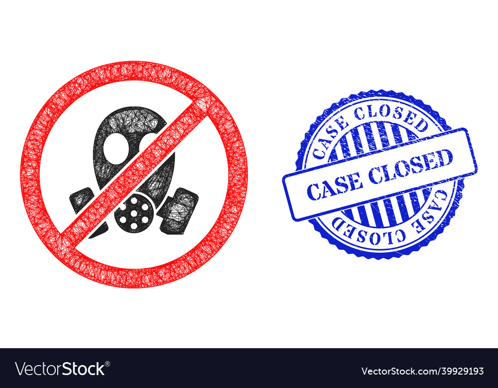 Rubber case closed seal and net stop gasmask web vector image Rubber case closed seal and net stop gasmask web