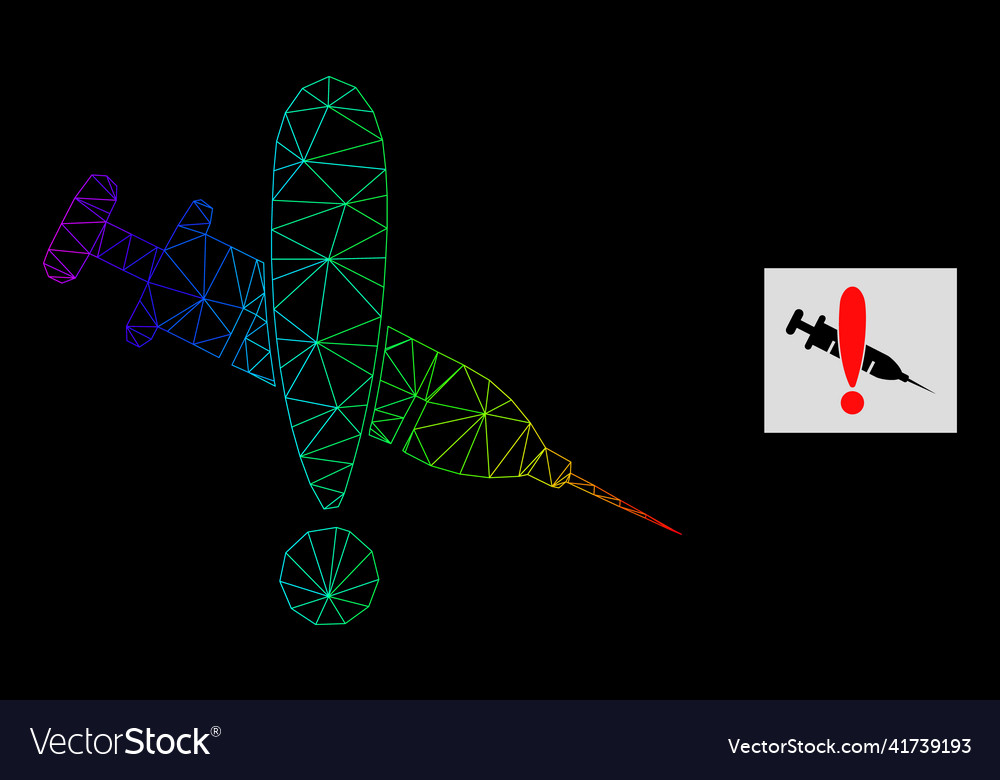 Spectrum gradient polygonal net danger vaccine