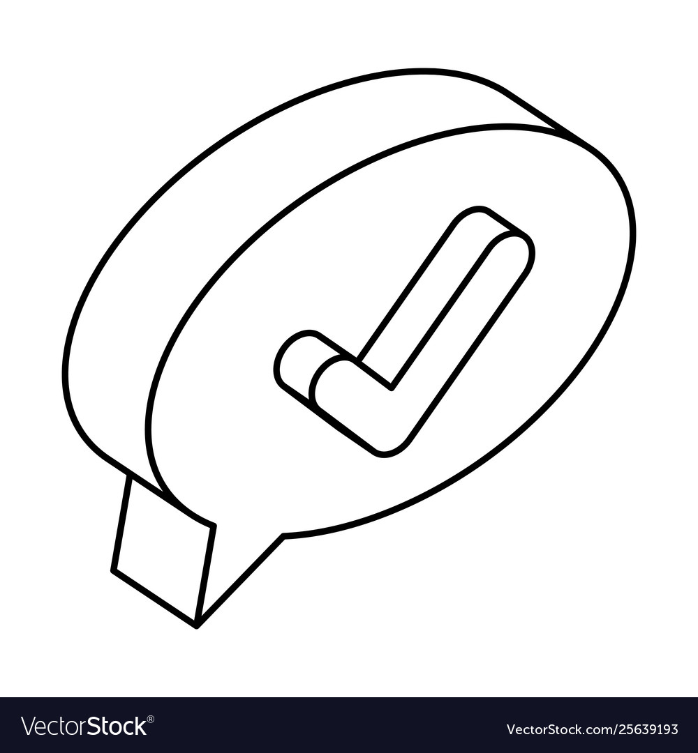 Speech bubble with ok check symbol vector image Speech bubble with ok check symbol