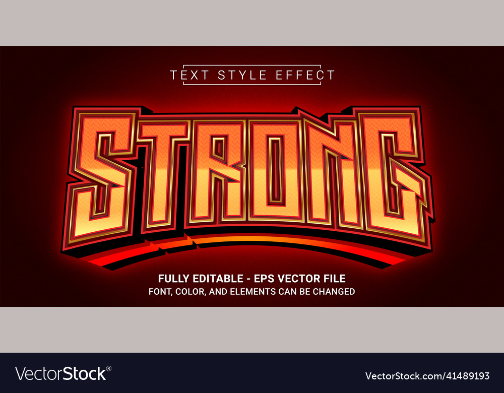 Strong text style effect