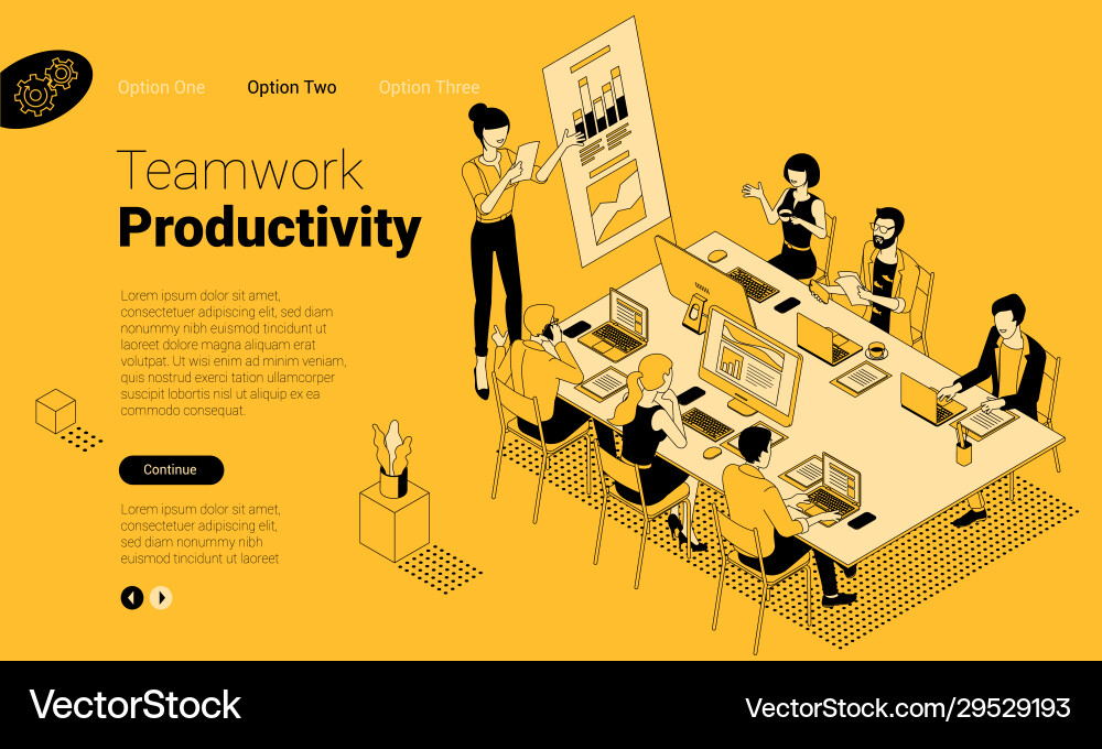 Teamwork effective cooperation Royalty Free Vector Image