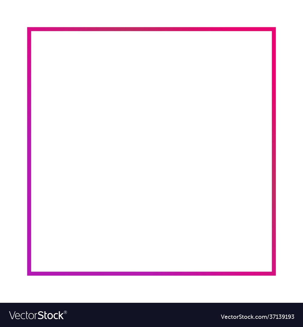 Thin color empty frame isolated on white Vector Image Thin color empty frame isolated on white