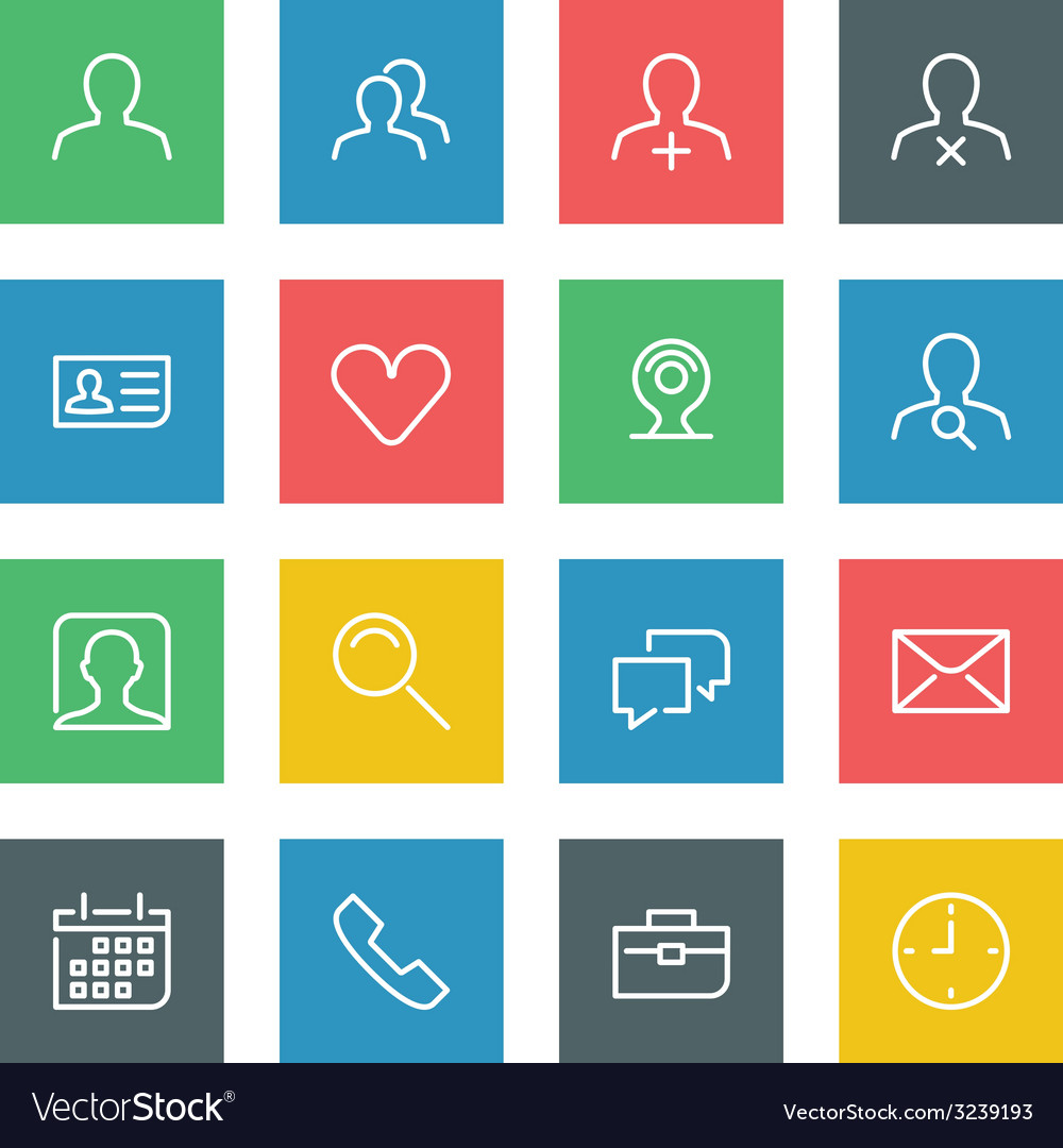 Thin Line Icon Set - Minimalist Icons