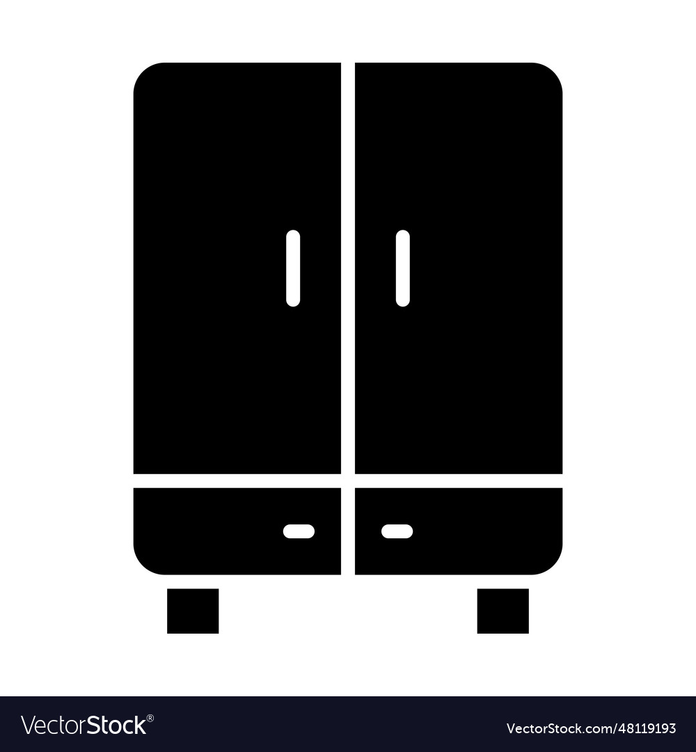 Wardrobe glyph icon for personal and commercial Vector Image