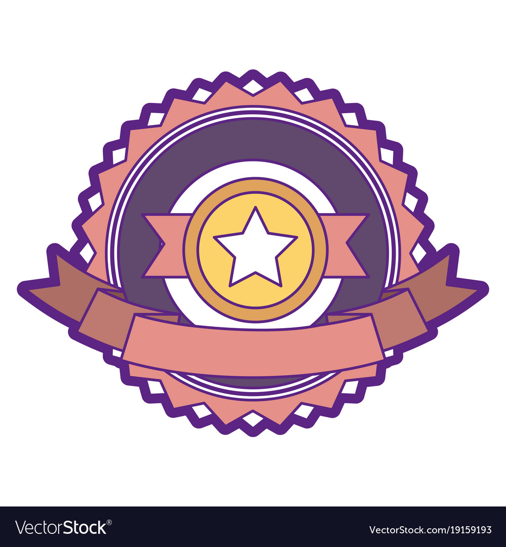 Winner medal with star emblem