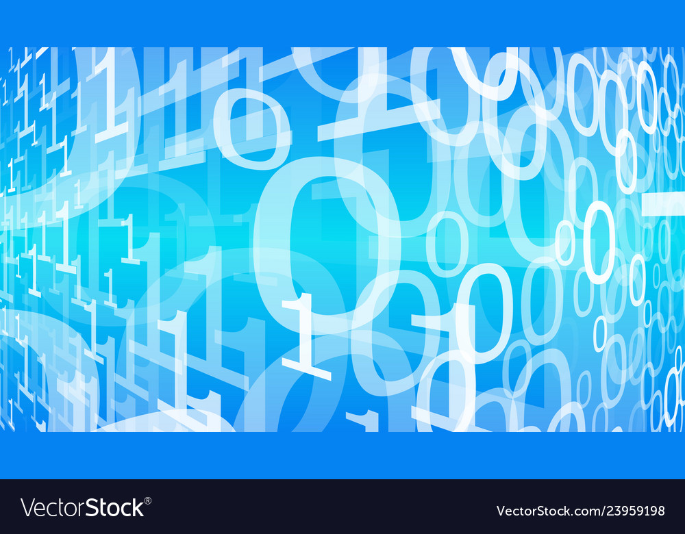 Binary computer digits cloud computing symbol Vector Image Binary computer digits cloud computing symbol