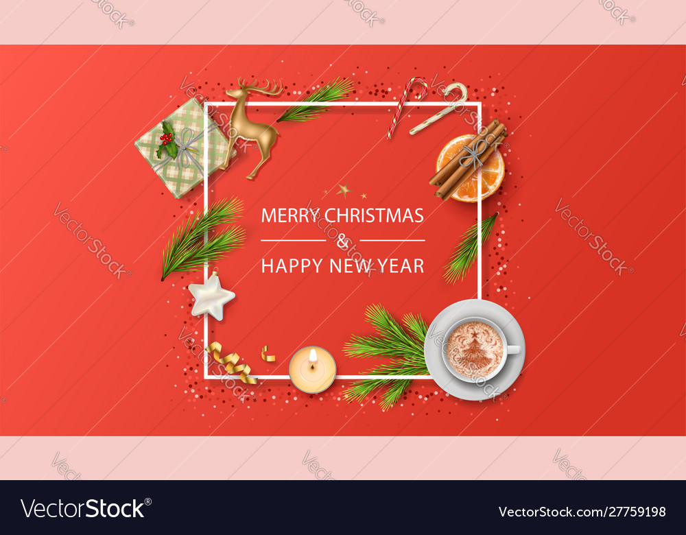 Christmas and new year banner vector image Christmas and new year banner