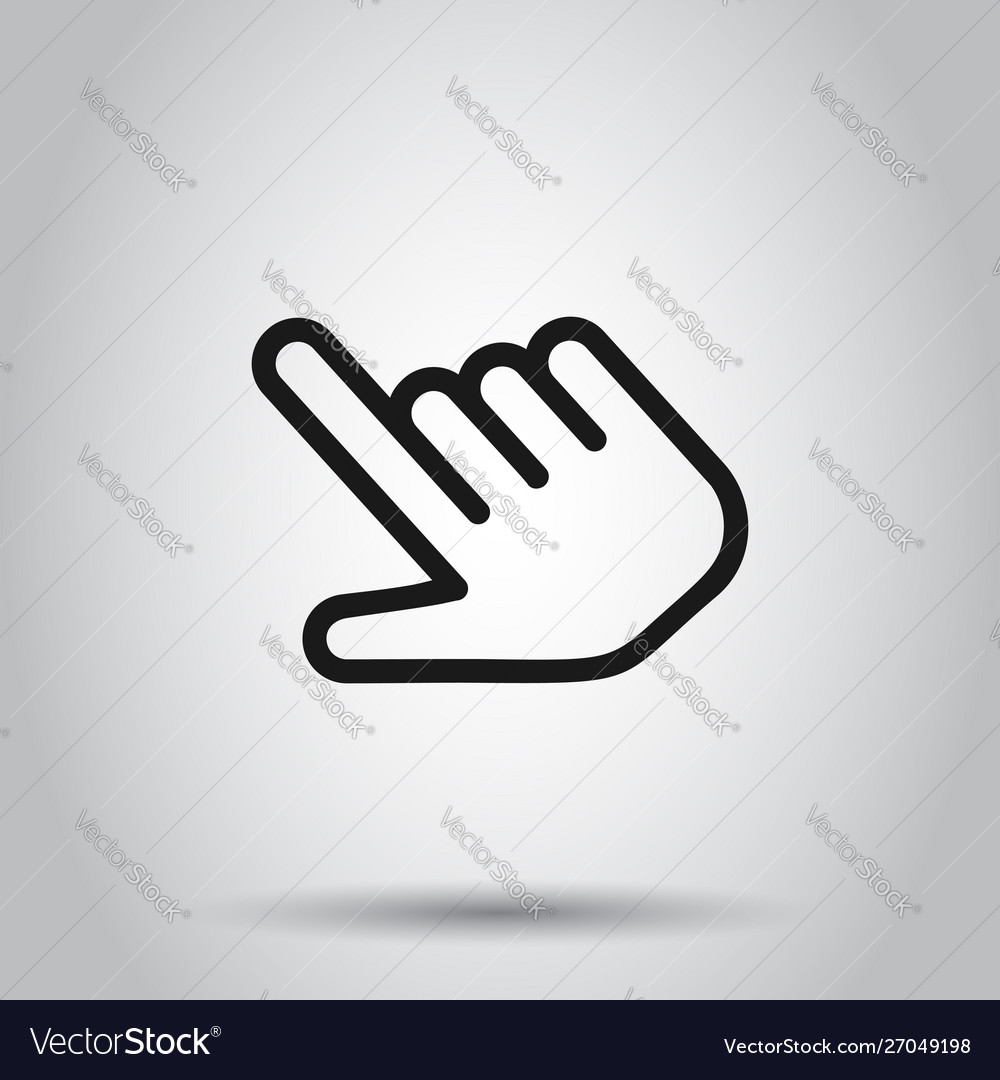 Click mouse icon in flat style pointer vector image Click mouse icon in flat style pointer