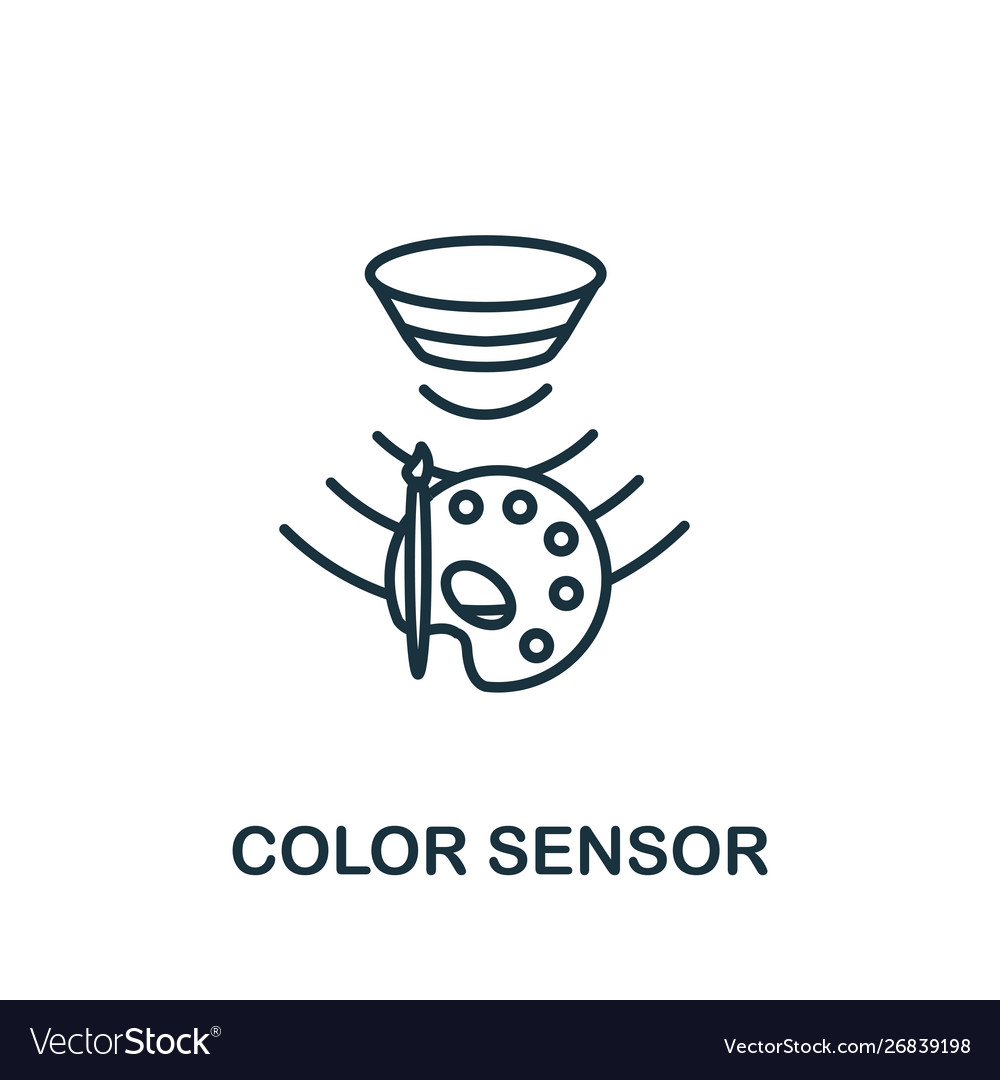 Color sensor outline icon thin line style from