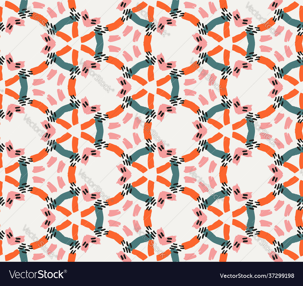 Colorful seamless pattern in boho style