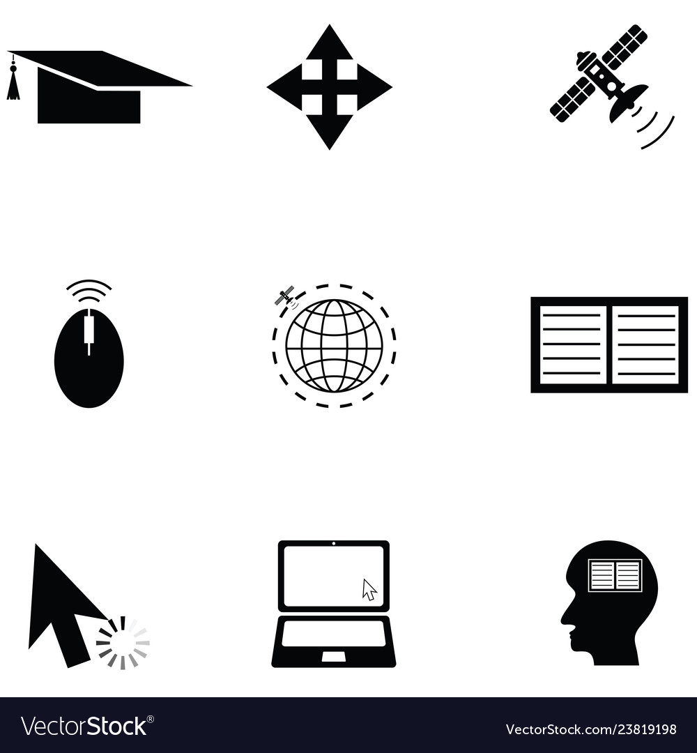 E-learning icon set