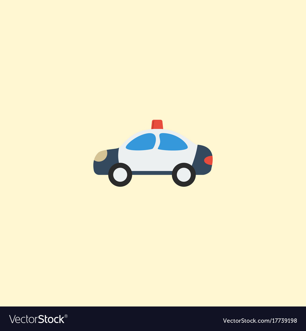 Flat icon cop car element