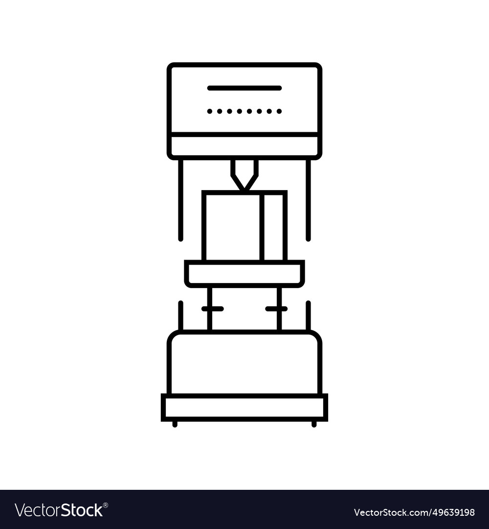 Hardness testing materials engineering line icon Vector Image Hardness testing materials engineering line icon