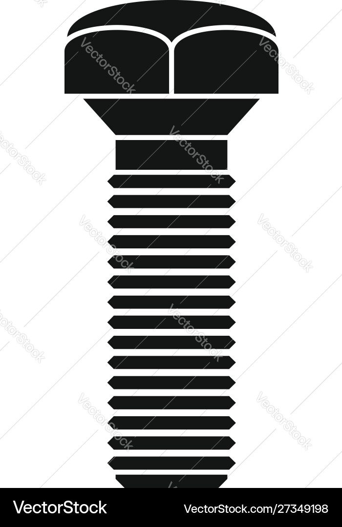 Industry bolt icon simple style Royalty Free Vector Image