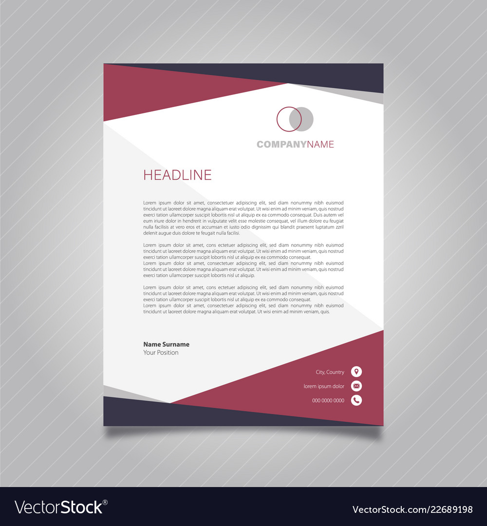 Letterhead design Royalty Free Vector Image - VectorStock