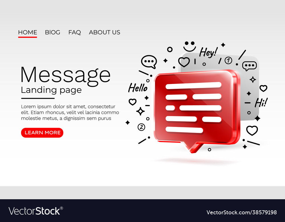 Message with many icons chat for communication vector image Message with many icons chat for communication