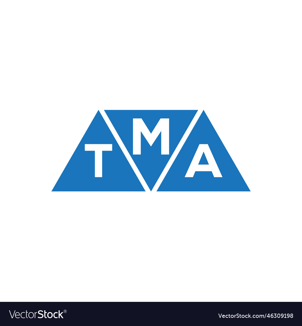 Mta abstract initial logo design on white Vector Image