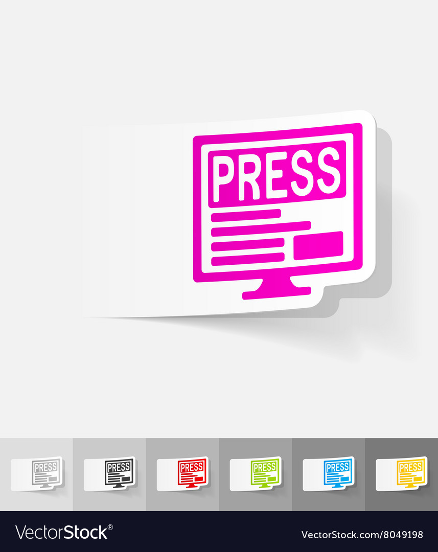Realistic design element press
