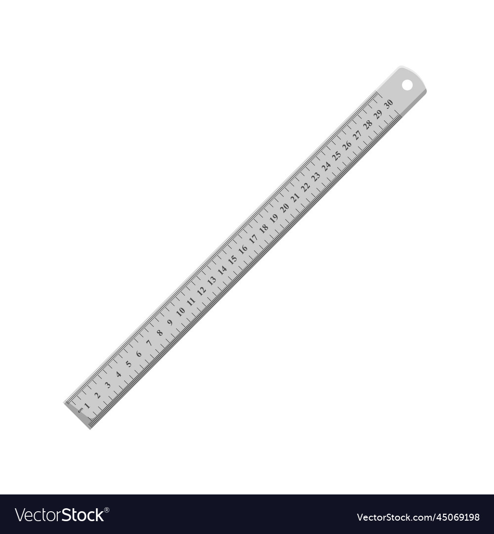 Ruler flat clean icon design element on isolated vector image Ruler flat clean icon design element on isolated