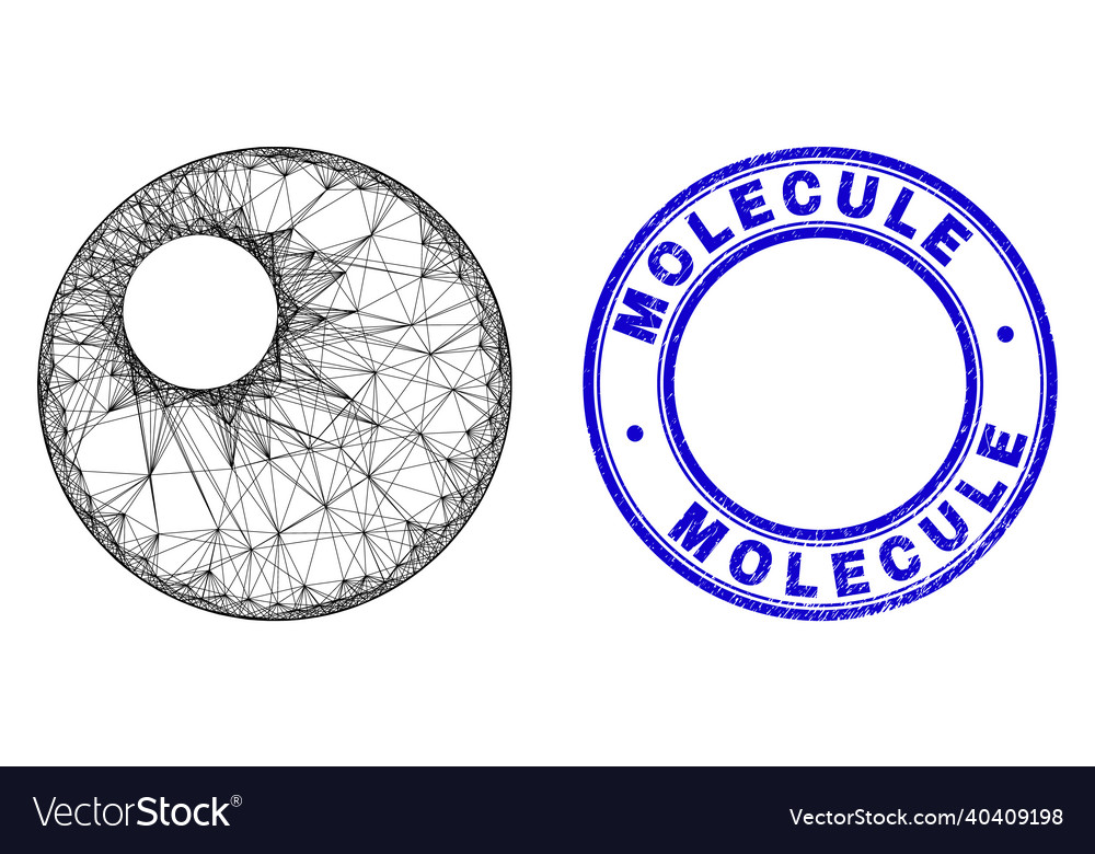 Scratched molecule watermark and net irregular Vector Image Scratched molecule watermark and net irregular