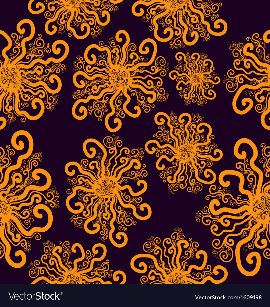 Seamless pattern of imaginative suns