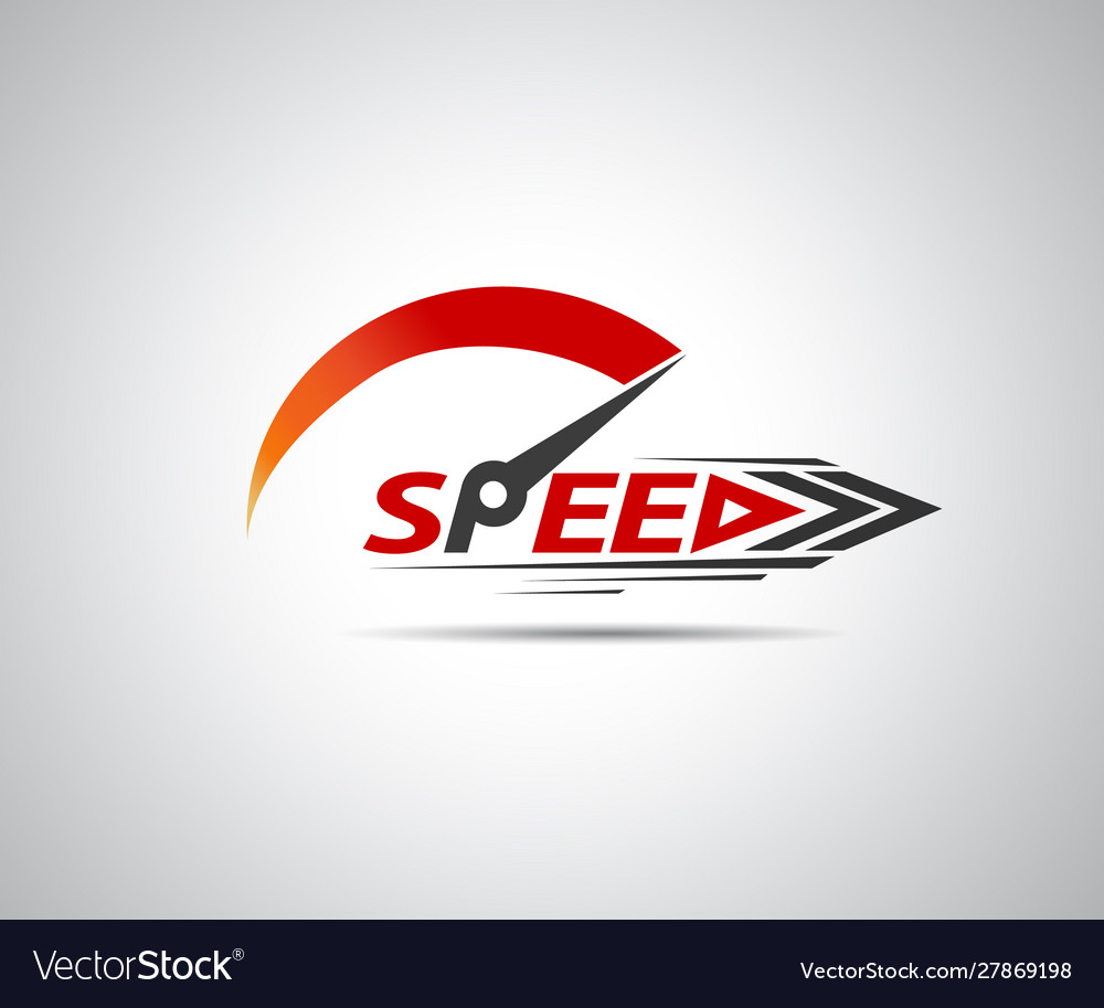 Speed logo racing event with main elements vector image Speed logo racing event with main elements