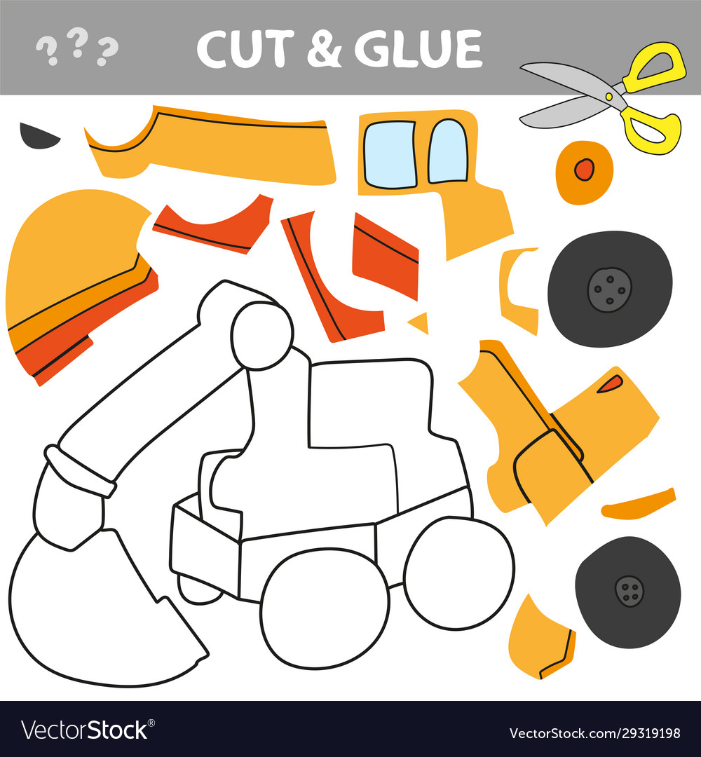 Use scissors and glue restore picture vector image Use scissors and glue restore picture