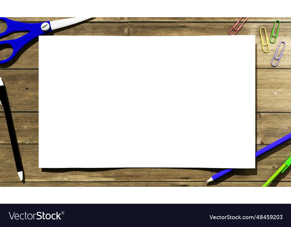 3d rendering blank a4 for copy space and prop put