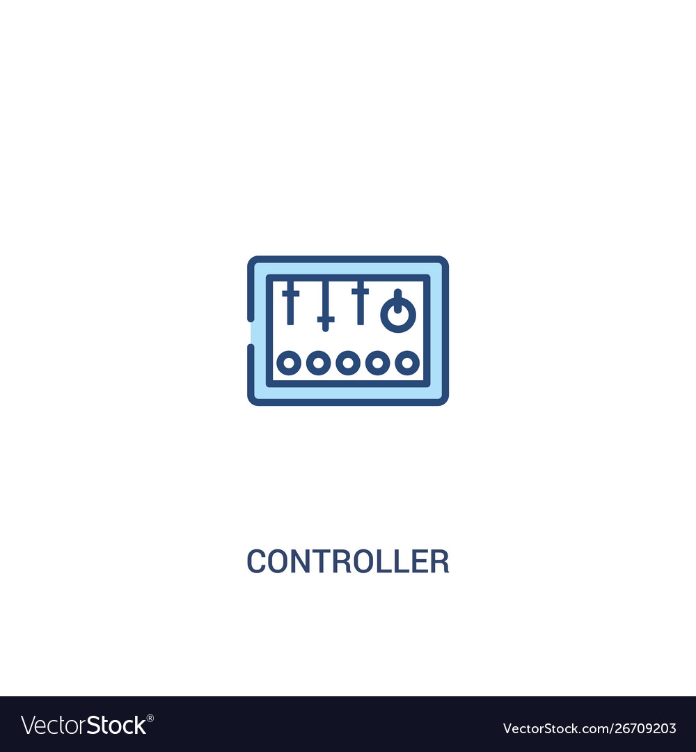 Controller concept 2 colored icon simple line vector image Controller concept 2 colored icon simple line