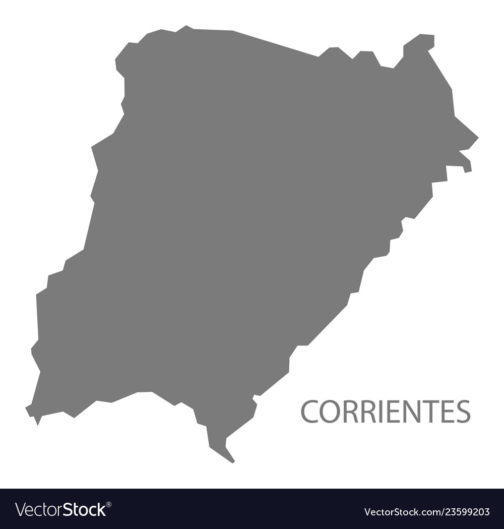 Corrientes argentina map grey